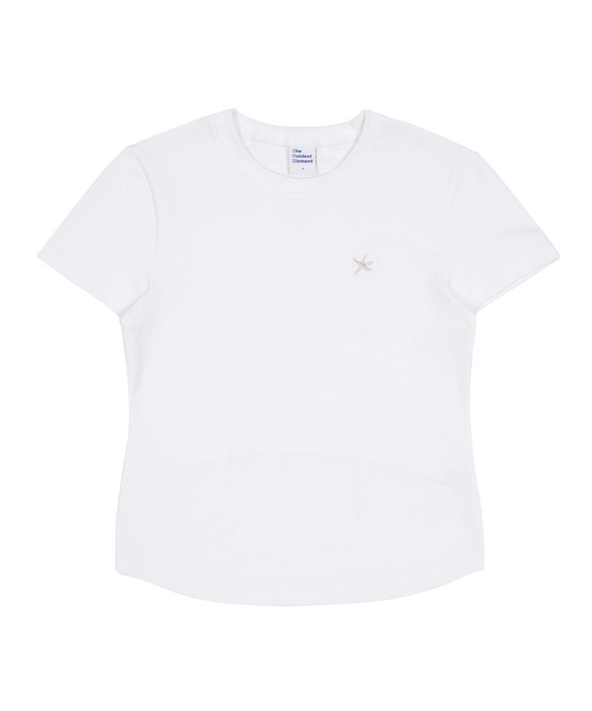 THE COLDEST MOMENT (W) Tcm Mini Logo Curved T (White)