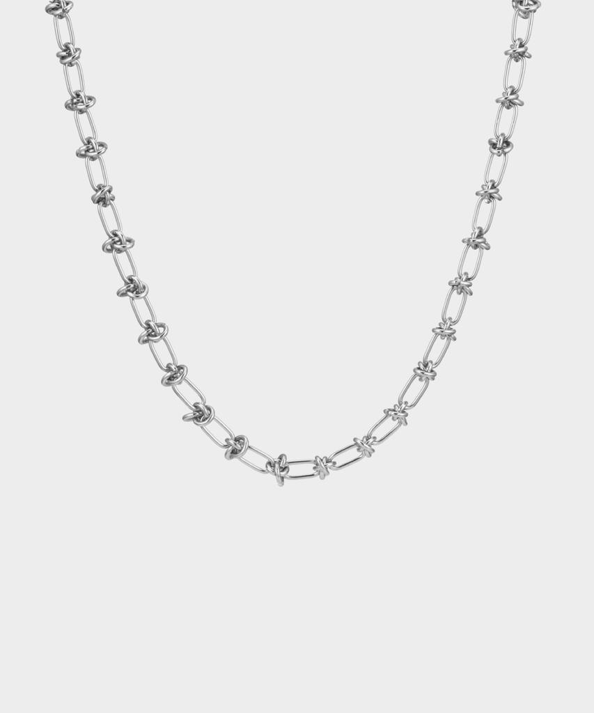 Maz Steel Knot Chain Necklace