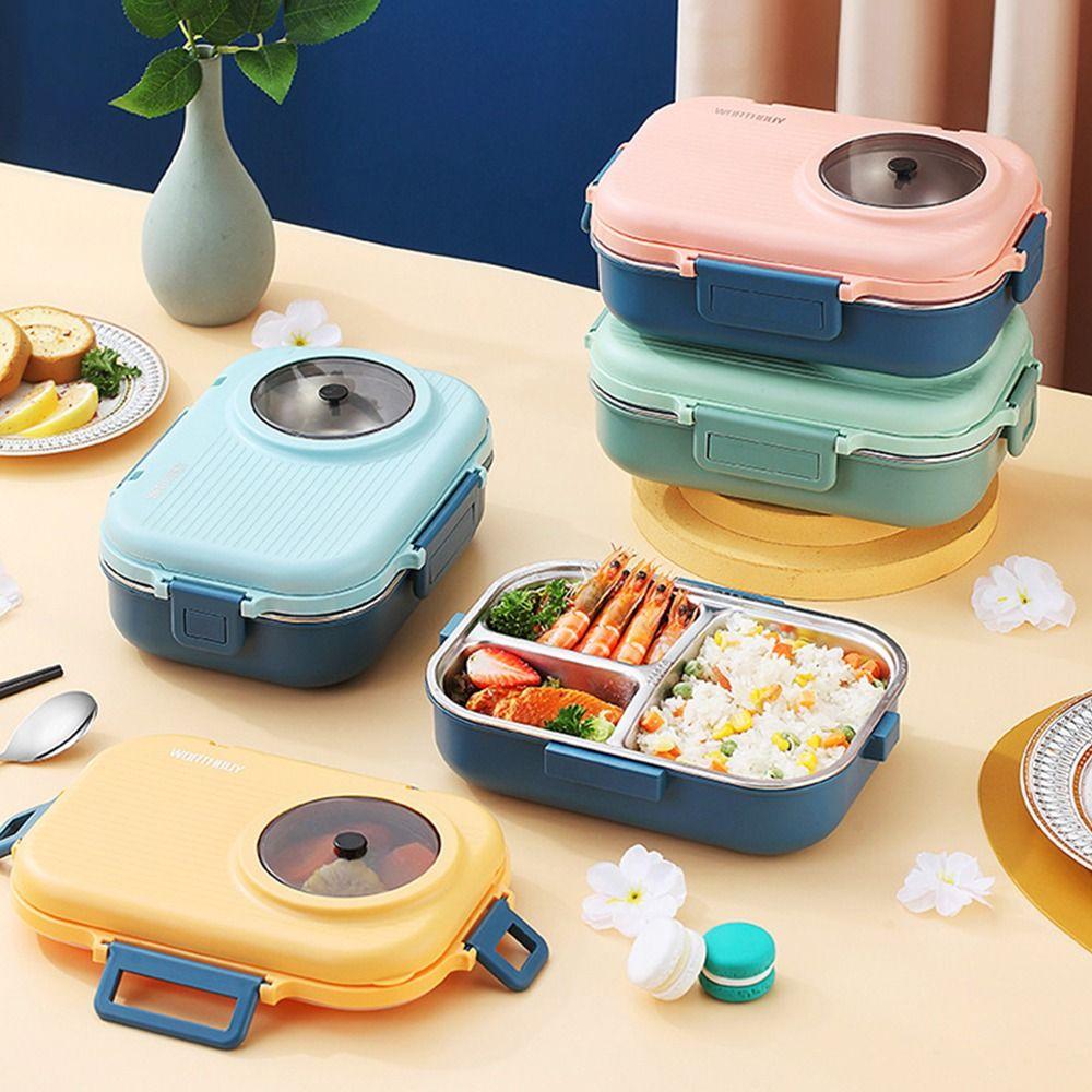 1100ml Double Layer Lunch Box Leak-Proof Food Storage Container Insulated Box  for Office&School
