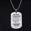 Simple Engraved Dog Tag Pendant Necklace Parent-child Intimate Gift