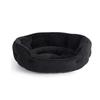 Cozy Winter Round Pet Bed - Machine Washable for Cats and Small Dogs