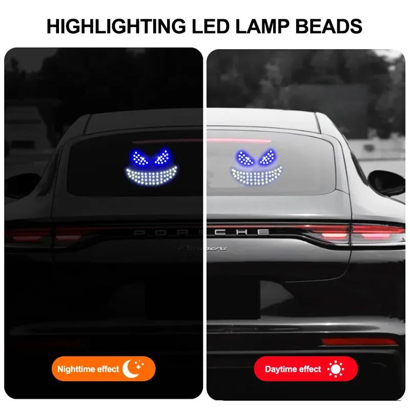 Ojo de Diablo Luz LED Decorativa para Coche Luz de Advertencia para Ventana Trasera Luz Ambiental Ojo de Diablo Accesorios de Decoración para Coche