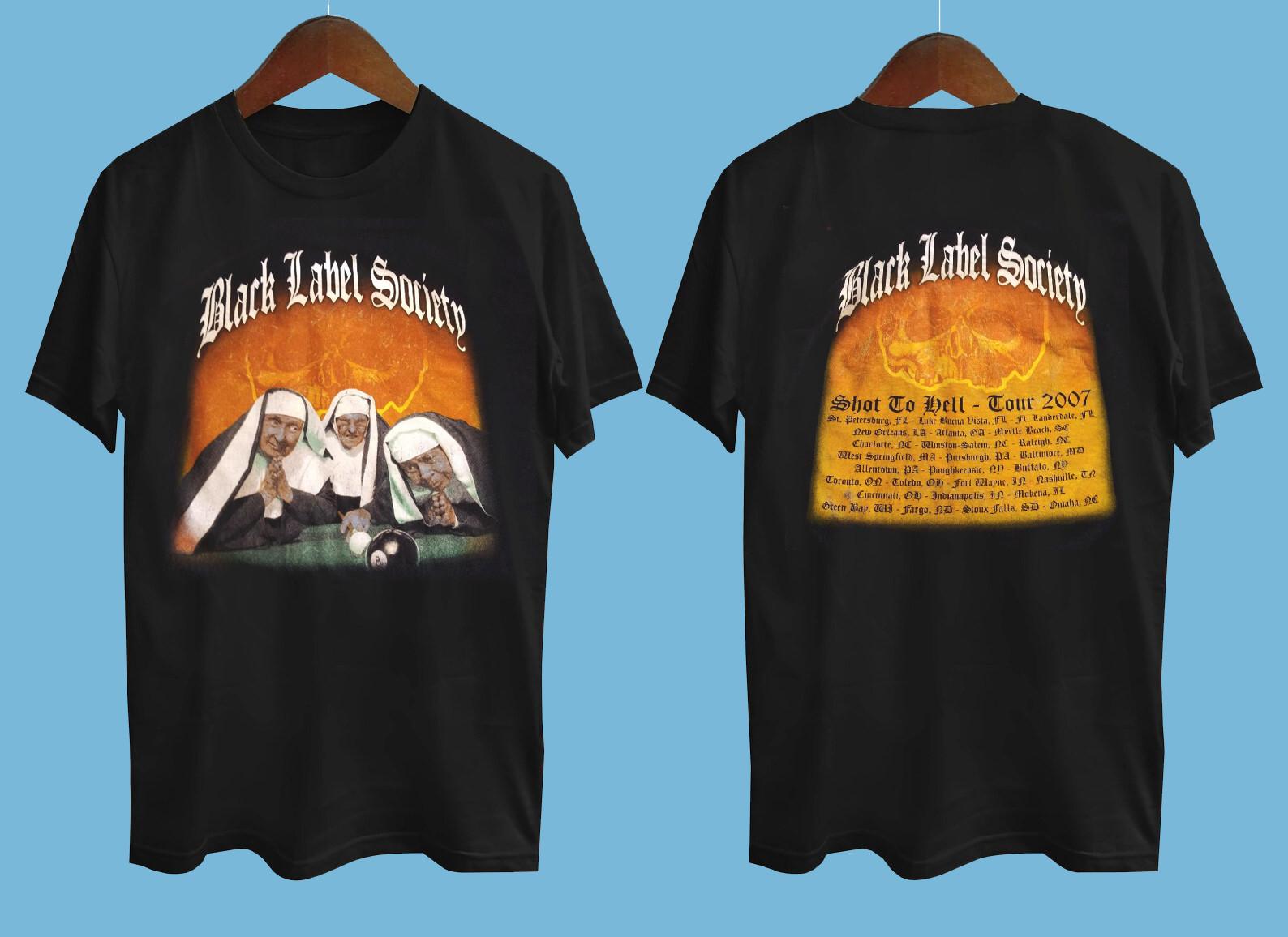 Black Label Society T-Shirt Shot To Hell Tour 2007 All size 2 Side AH1137 XL