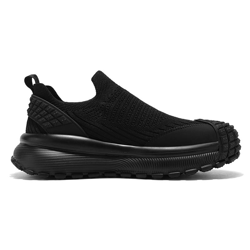 

Summer New Street Sport Style Mesh Breathable Solid Black Sneakers For Men s Daily Dress Slip-On Loafers Outdoor Casual Shoes 39