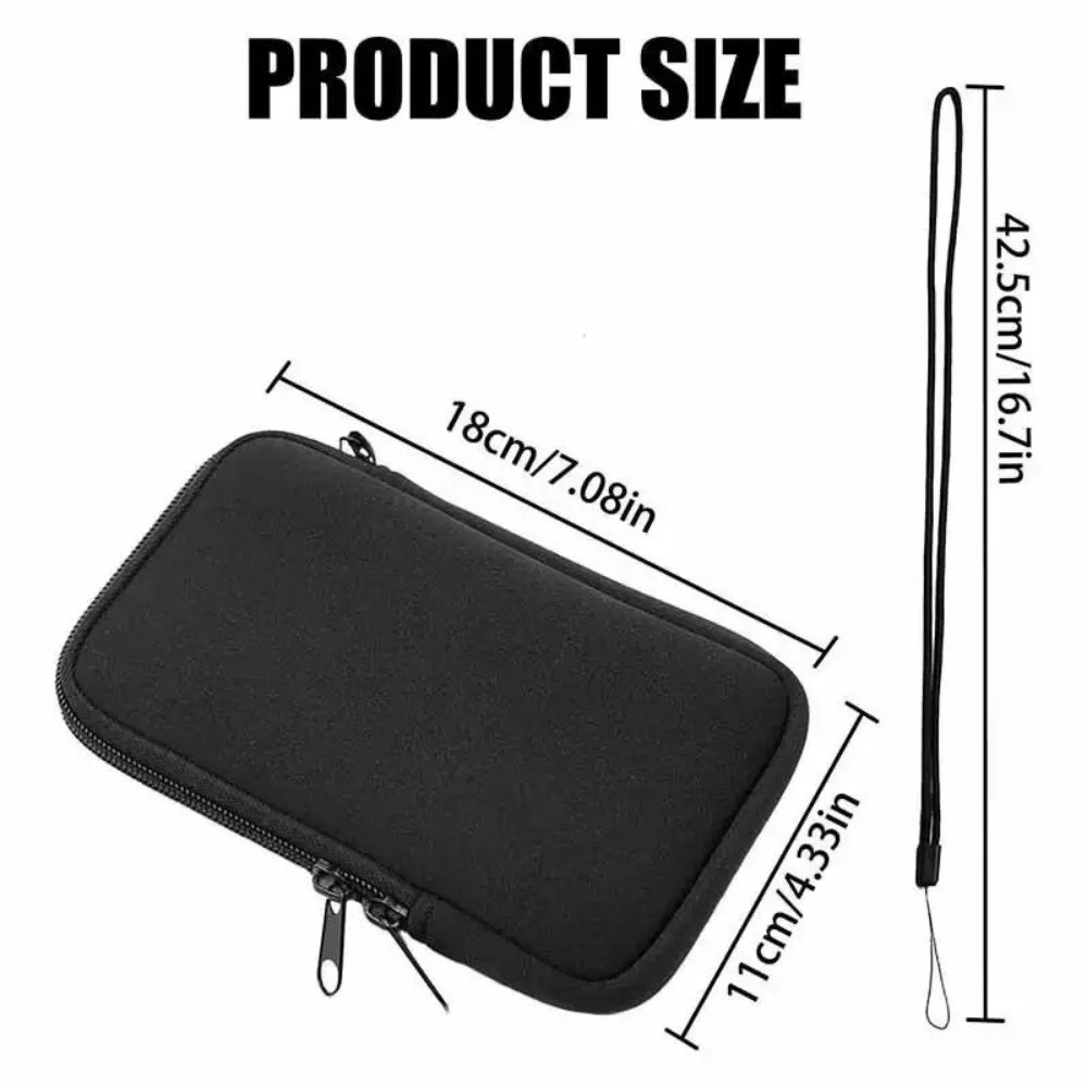 Neoprene Mobile Phone Bag With Lanyard Cellphone Storage Bag Mobile Phone Pouch  Key Storage