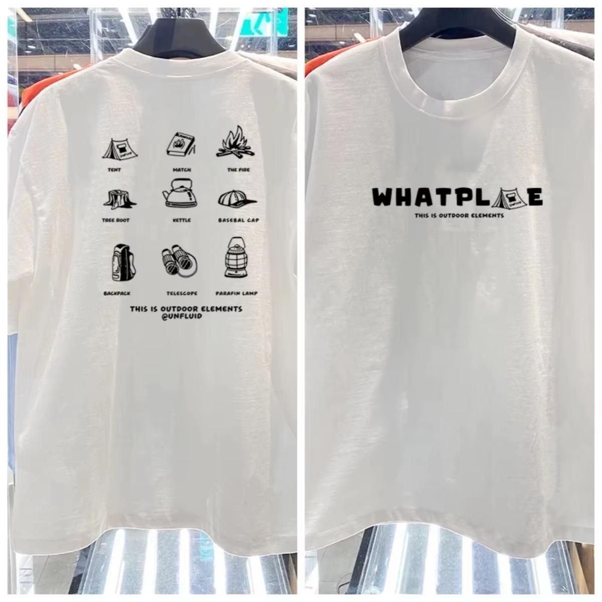 

Retro and Trendy Outdoor Printed Cotton Tshirt Casual Shortsleeved Unisexs and Womens Top New 2026 Summer S