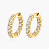 OEVAS 100% 925 Silver Real 2.6ct Moissanite Earring Hoops For Women Sparkling Wedding Party Luxury Fine Jewelry Gift