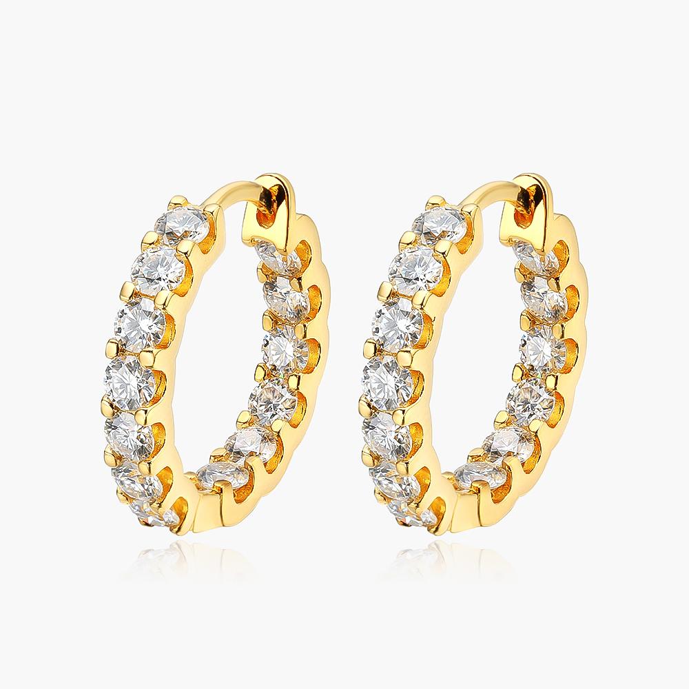 OEVAS 100% 925 Silver Real 2.6ct Moissanite Earring Hoops For Women Sparkling Wedding Party Luxury Fine Jewelry Gift