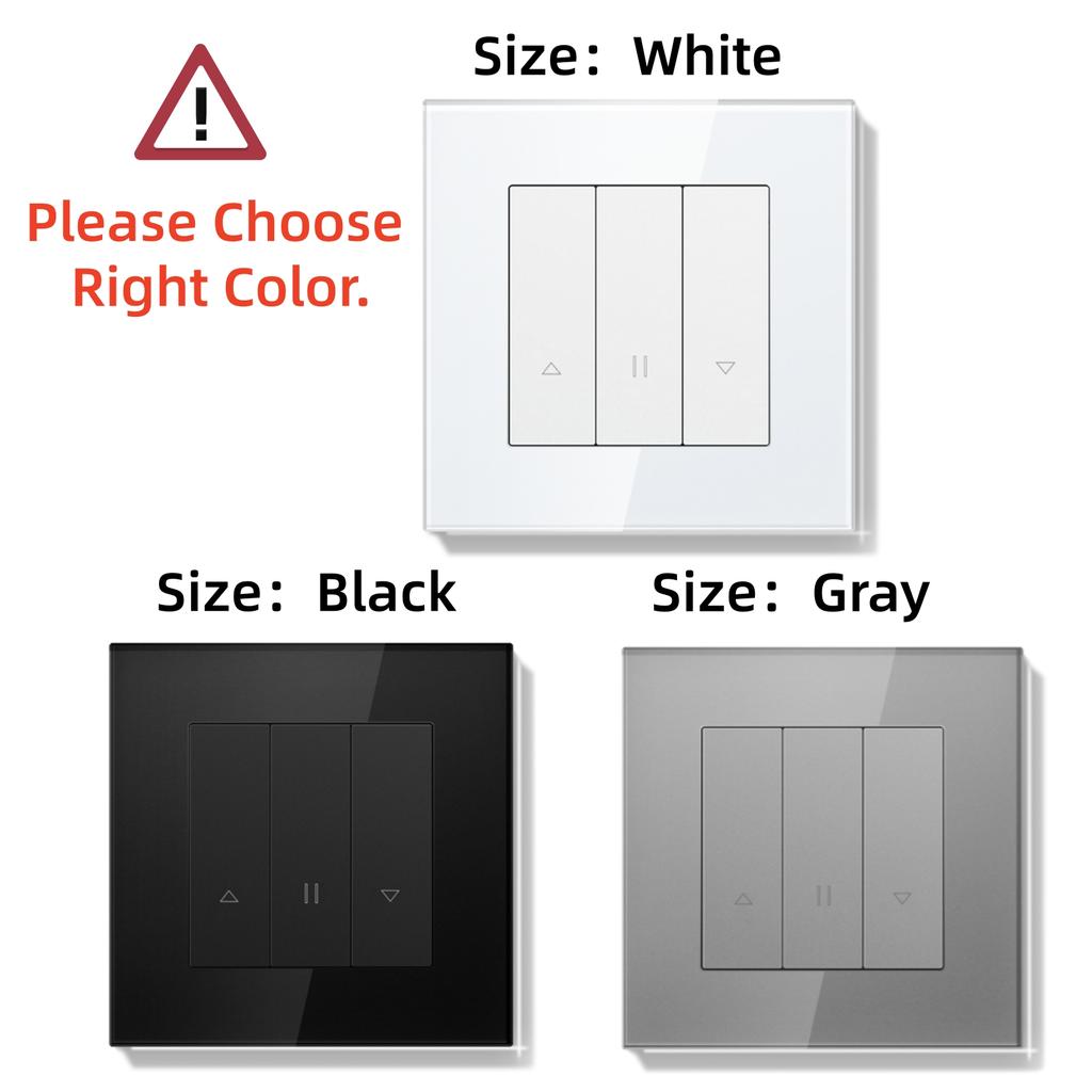 BSEED Wifi Curtain/Light/Roller Switch Series Smart Click Switches Shutter Yellow Backlight Glass/Plastic Frame Tuya APP Switch