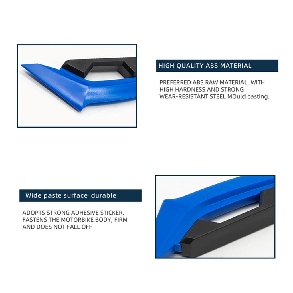 1 Pair Motorcycle Side Wings Aerodynamic Dynamic Spoiler Wings Body Trim Sticker Fairing Air Deflectors Exterior Accessories