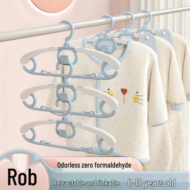 Non-slip Retractable Baby Clothes Hanger - Multifunctional & No-Marks 