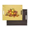 EXELUX Freeform Fruit Tray, Small (TDFFGFR-BR) - Super Convenient, Two-in-one Tray and Placemat. Made In the UK.