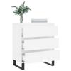 Chest of Drawers, White, 60X35X70 Cm, Wood-based Material