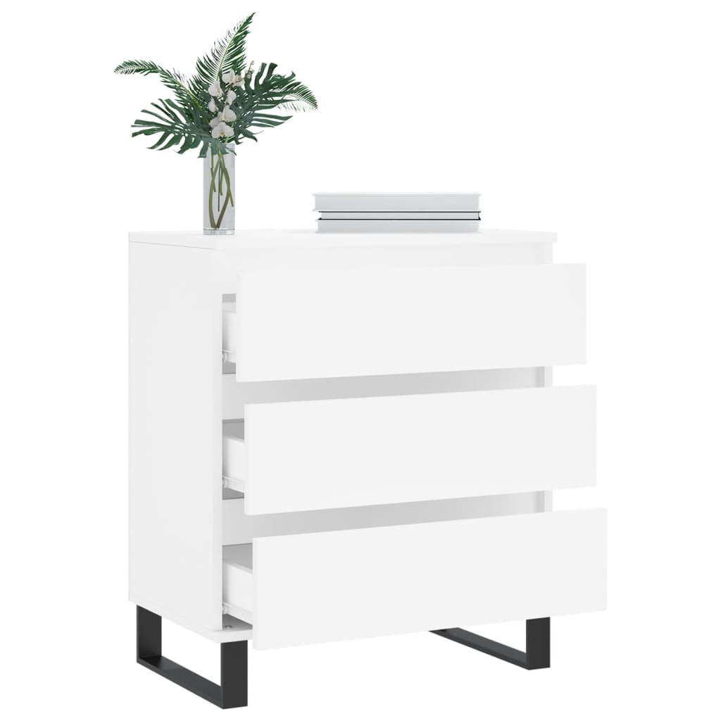 Chest of Drawers, White, 60X35X70 Cm, Wood-based Material