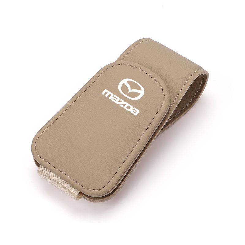 Car sunshade glasses hook clip bracket magnetic multifunctional storage accessory For Mazda 3 6 CX5 2 CX3 CX9 MX5 RX8