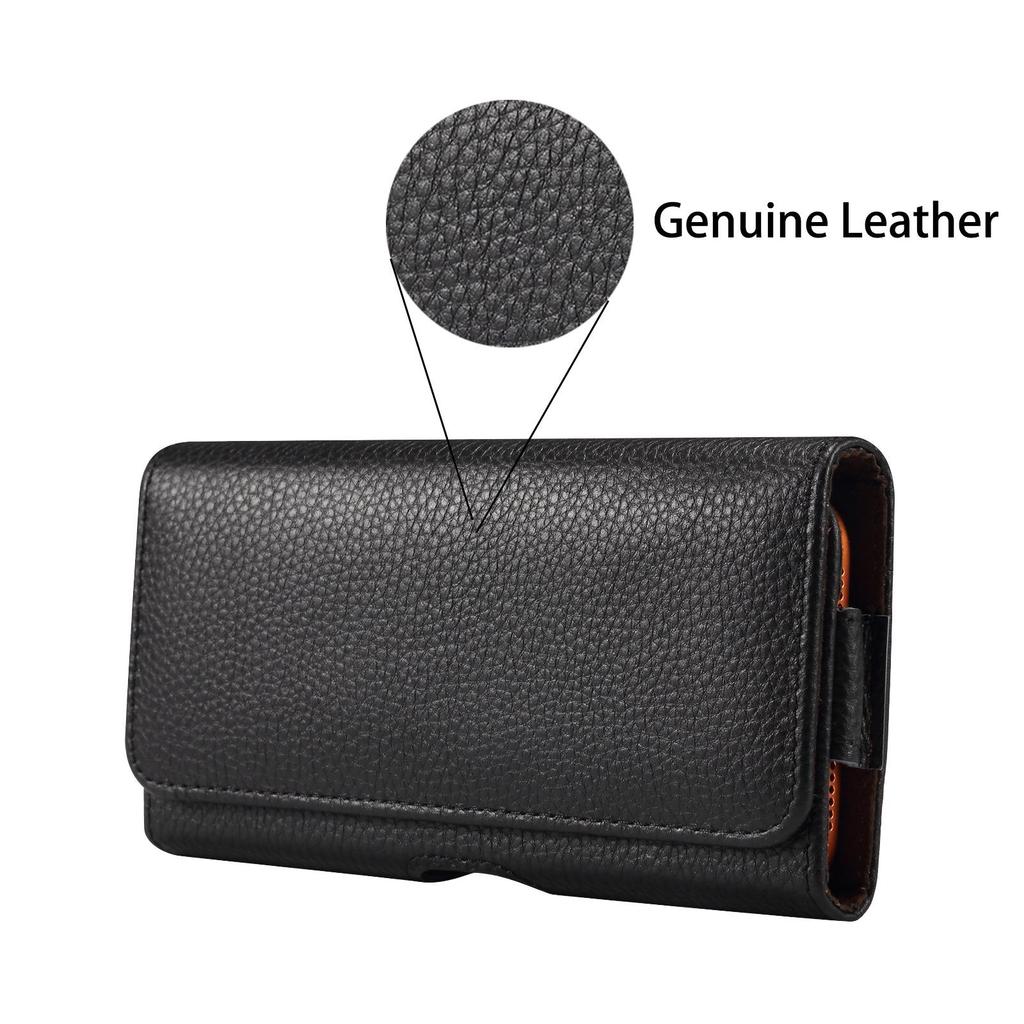 Genuine Leather Outdoor Waist Bag: Magnetic Buckle, Drop-Proof, Wear-Resistant Phone Case
