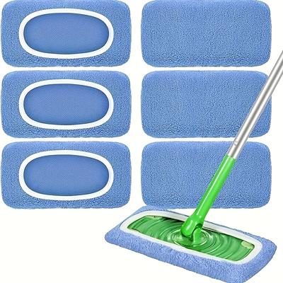 2/4 Seturi de Pad-uri Reutilizabile pentru Mop, Mop Uscat din Fibră Ultra-fină, Înlocuitor Pad Mop Umed Lavabil la Mașină, Potrivit pentru Toate Pardoselile Sigilate