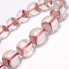 Luxury Natural Stone Red Phantom Quartz Power Stone Bracelet with Clear Phantom Beads [Happiness Stone] Accessory