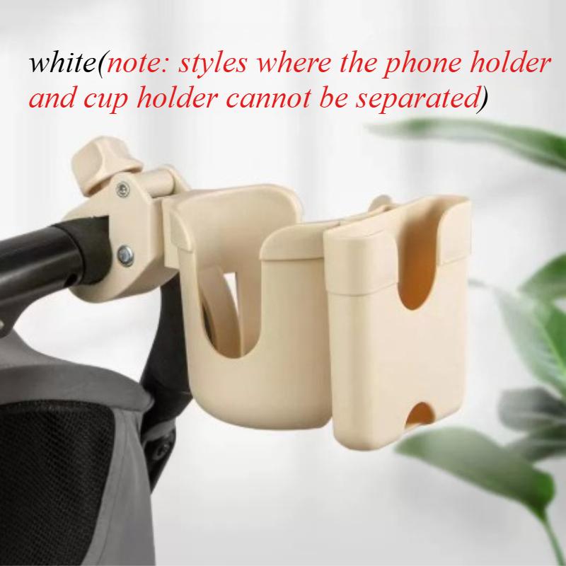 2-in-1 Universal Stroller Water Cup Holder With Phone Holder, Universal Bottle Holder For Wheelchair stroller Accessories