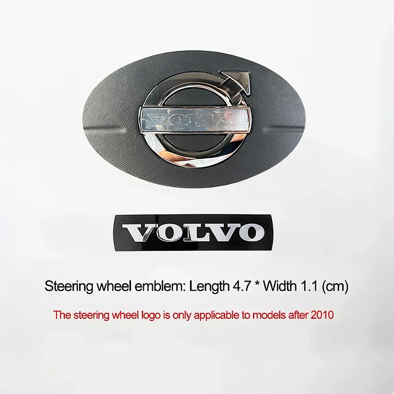 zpebr9 Car front grille logo/blue and black letter badge/steering wheel sticker for Volvo XC60 V60 S60 XC90 XC40 V40 V70 EX40 S80L S40