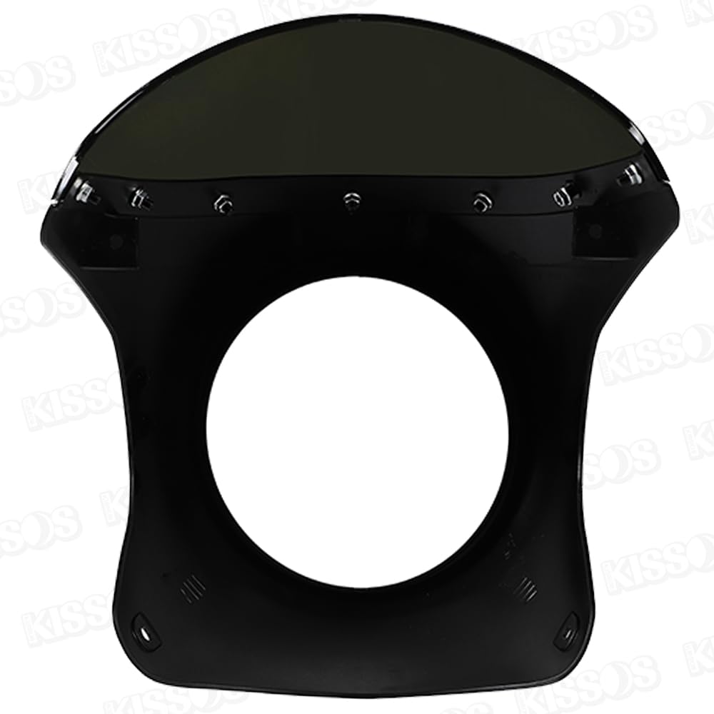 Universal Rocket Bikini Motorcycle Cafe Racer Front Cowl (Black/Smoked Glass)