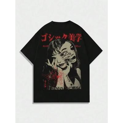 Japan Anime Grafik Baumwoll T-Shirt Unisex Herren Damen Luxus Modemarke Übergröße Top Lässig Kurzarm Streetwear Tee S-3XL