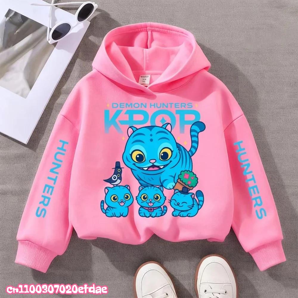2025 Anime K-Pop Girl Witch Hunter Hoodie Harajuku Hip Hoodie Boy Kids Letter Print Sportswear Fashion