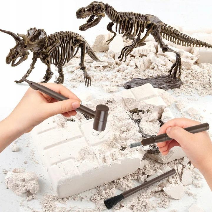 Zestaw Archeolog Wykopaliska Skamieliny Dinozaur Szkielet T-Rex + Gratis