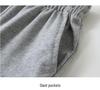Fat Boy Gray Cotton Summer Sweatpants for Boys - Loose Straight-Leg School Uniform Pants, Navy Blue