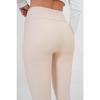 Schwarze Leggings aus mattem Lycra-Leder mit breitem Gürtel, 26269/1209