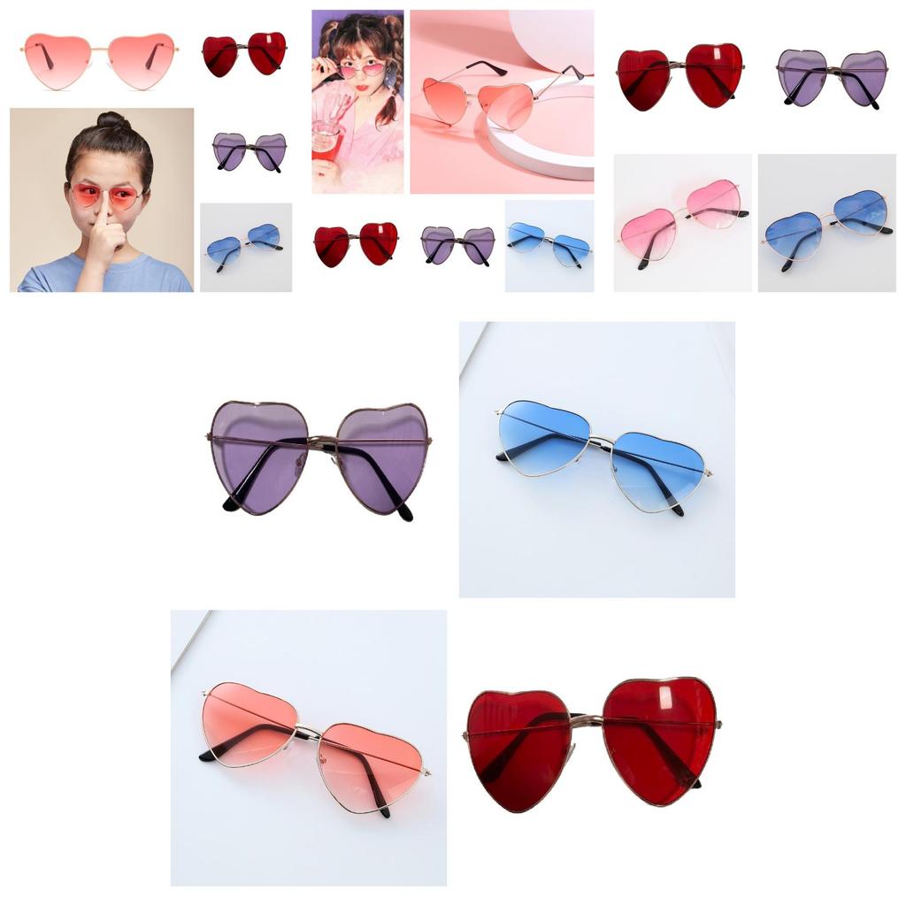 Trendy Heart-shaped Metal Eyewear With Ocean Lenses For Women Perfect For Parties And Performances
