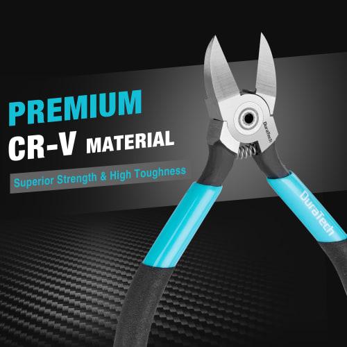 DURATECH Plastic Nippers, Small, Thin Blade, 130mm, Diagonal Pliers for Cutting Wire, Mild Steel, and Copper Wire, DIY Crafts, Stripping Coating, Plas