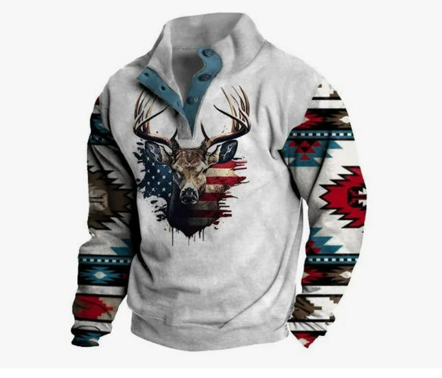 Xiyin Herren Halbreißverschluss Waffelstrick Sweatshirt - Herbst/Winter Stil