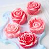 Small Flower Series Silicone Candle Mold 3D Rose Peony Soap Chocolate Cake Baking Tools DIY Aromath Gypsum Resin Craft Molds