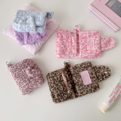 1pc Women's Cute Leopard Print Snap Wallet & Card Holder Korean Style Compact Coin Purse Suitable for Travel, Daily Use