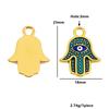 3pcs Stainless Steel Palm Eyes Charm Enamel Evil Eye Pendants for Jewelry Making DIY Women Earring Necklace Jewelry Accessories