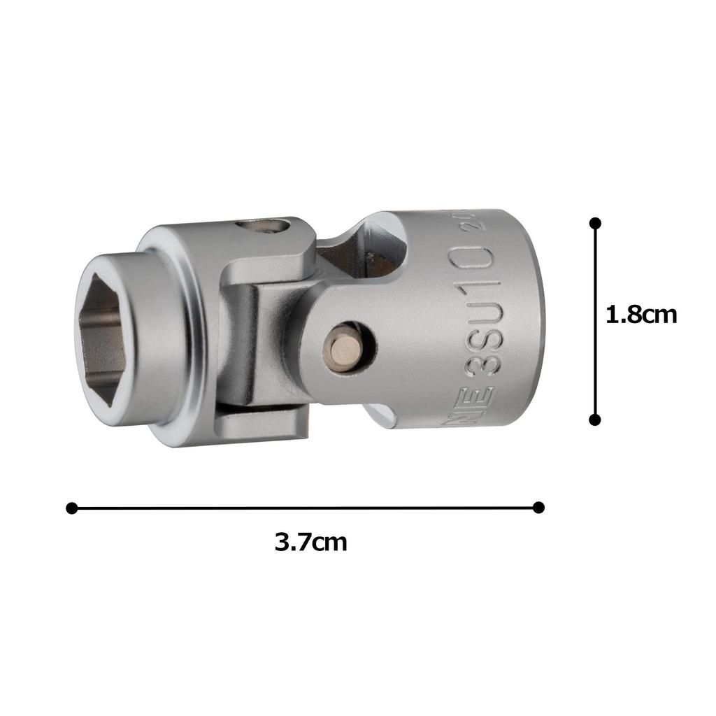 TONE Universal Socket 10mm Hex Size 3SU-10, 9.5mm (3/8") Drive,