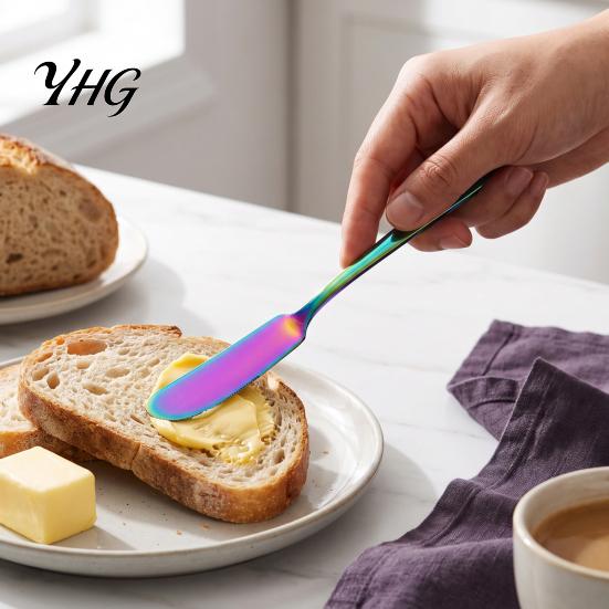 Stainless Steel Cheese Cutter Jam Spreader Cutter, Multi-purpose Kitchen Tool with Curved Butter Blade, Easy Cleaning Dessert for Bread And