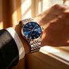 IW Top-Marke Roségold Blau Herrenuhr Luxus Automatische Herrenuhr Rom-Zeit Miyota Mechanisch Datumsanzeige Uhren Wasserdicht reloj