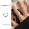 Lan Zhi 925 Sterling Silver Minimalist Double Layer Ring