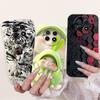 For Realme 12 5G Case For Realme 12X 5G Cover RMX3998 Luxury Fashion Flowers Kawaii Girl Cute Cat Shockproof Phone Case Funda