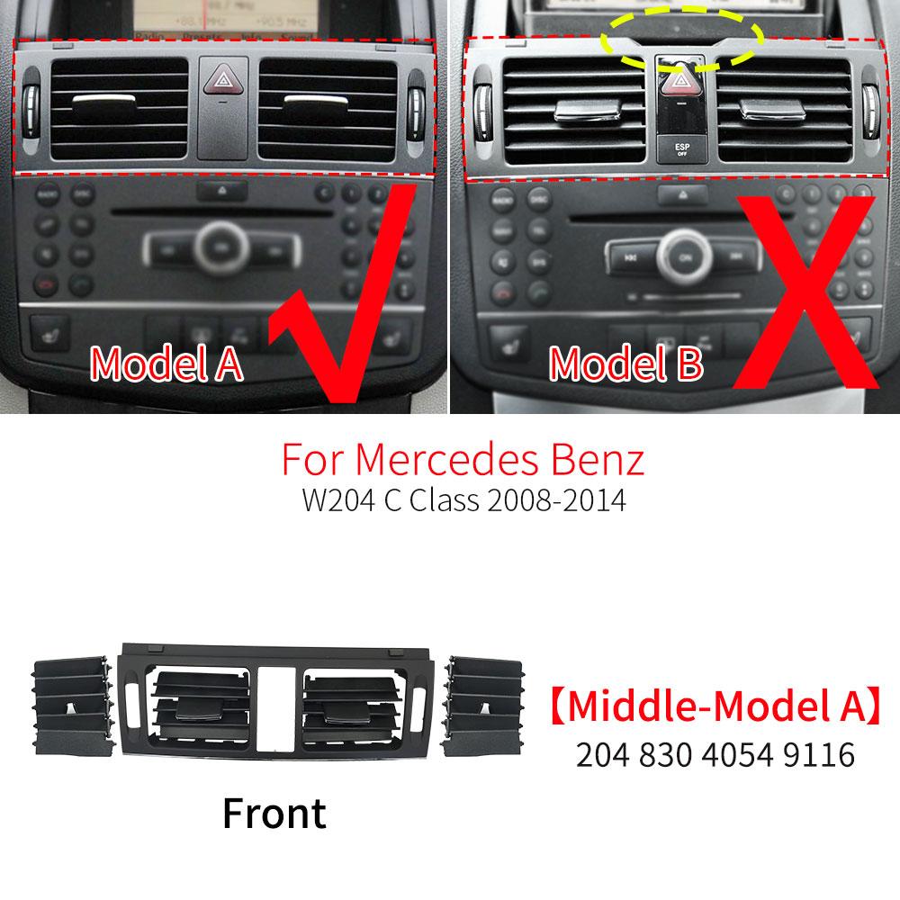 Car Front Rear AC Air Vent Grille Panel Cover Replacement Accessory For Mercedes Benz C Class W204 2008-2010 C180 C200 C220 C300