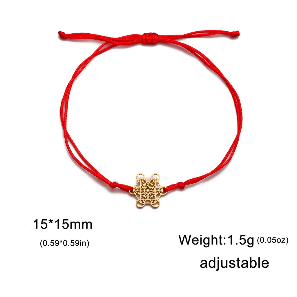 Lucktune Stainless Steel Angel Seal Archangel Metatron Cube Rope Bracelets for Women Spiritual Amulet Jewelry Anniversary Gifts