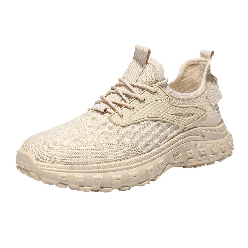 Spring New Fly-woven Trend Coconut Shoes Platform Dad Shoes Casual Running Breathable Versatile Lightweight Men's Shoes