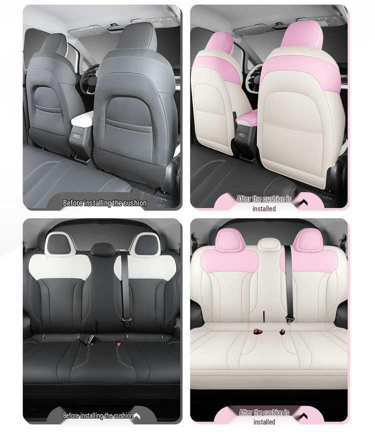 Jihe E Pokrowiec na siedzenie samochodowe Firefly Pełne pokrycie Uniwersalny - Specjalna skórzana poduszka na cztery pory roku