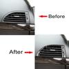 For BMW 6 Series E63 E64 2004-2010 Black Carbon Fiber Stickers Both Side Air Vent Outlet Frame Trim Interior Car Accessories
