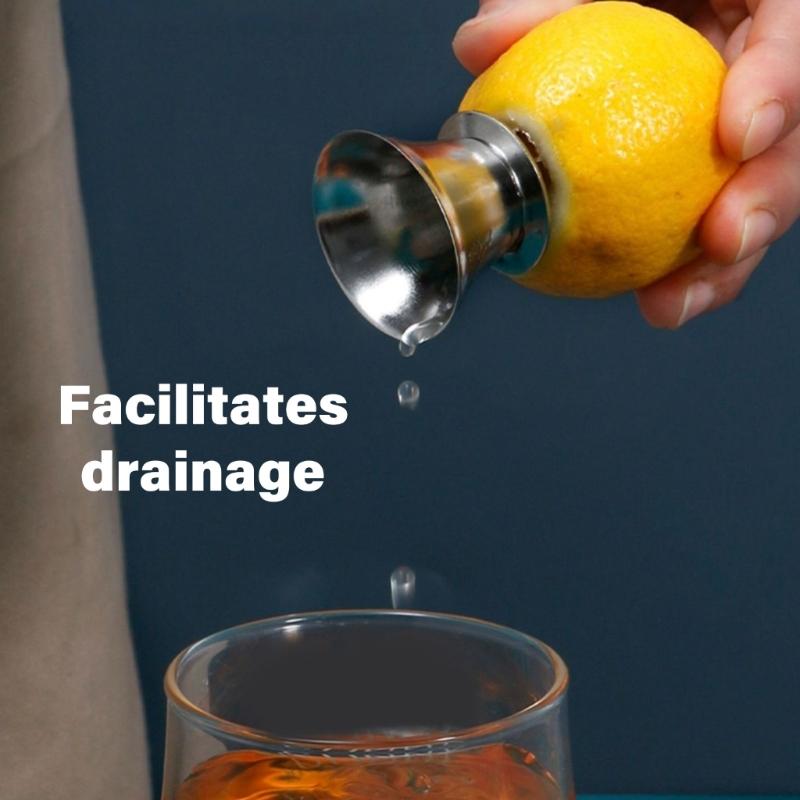 Steel Handheld Lemon Squeezer Manual Rotating Hand Press Juicer Tool Corrosions Resistant Kitchen Gadget Easy to Clean
