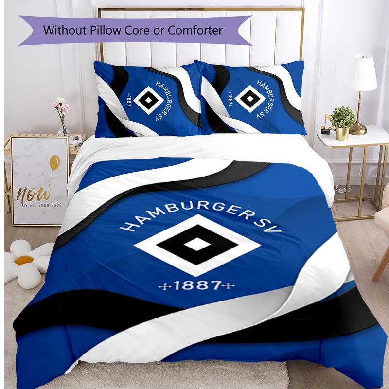 Hamburger SV Football Printed 3 Pieces Bedding Set, Comfortable Skin Friendly Bedroom Duvet Cover Set