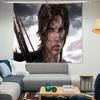 Game LLara Croft Cool TTomb Raider Tapestry Decoration Bedroom Dormitory Background Cloth Holiday Home Party Living Room Club