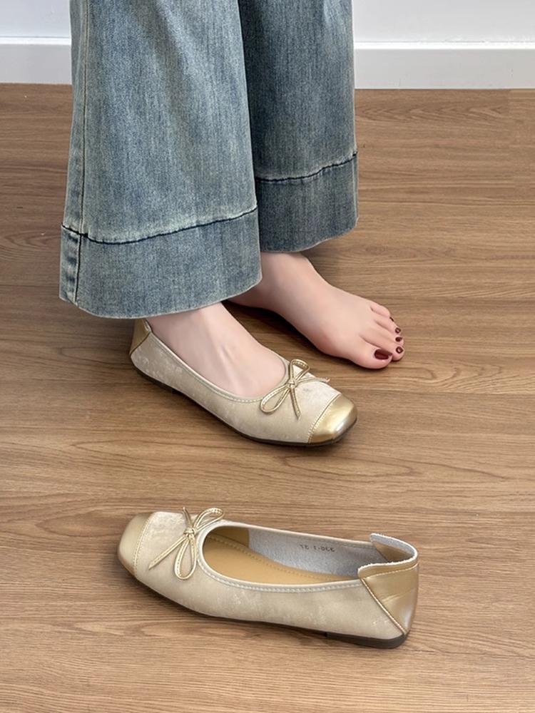 Sheepskin version~ French flat-soled retro ballet single shoes women's 2025 new versatile Mary Jane egg roll shoes grandma shoes